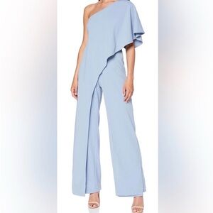 Adrianna Papell Light Blue Asymmetrical Jumpsuit - Bridesmade Dress Alternative
